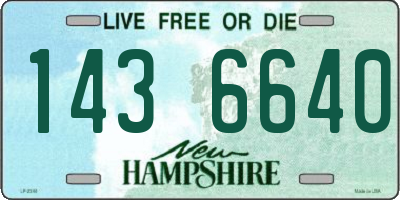 NH license plate 1436640