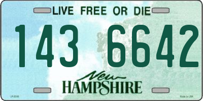 NH license plate 1436642