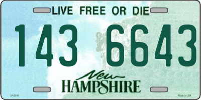 NH license plate 1436643