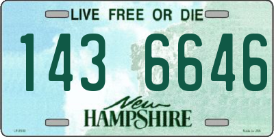 NH license plate 1436646