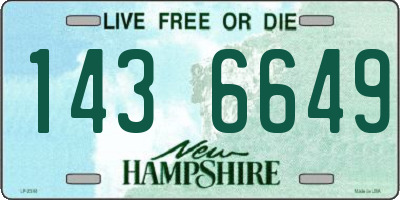 NH license plate 1436649