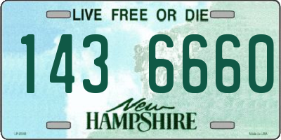 NH license plate 1436660