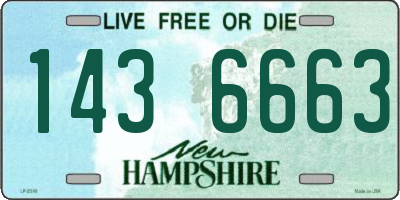 NH license plate 1436663