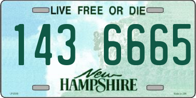 NH license plate 1436665