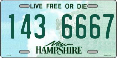 NH license plate 1436667