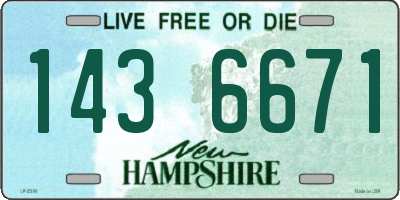 NH license plate 1436671