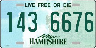 NH license plate 1436676