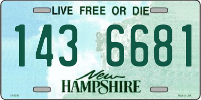 NH license plate 1436681