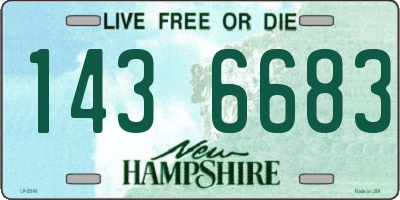 NH license plate 1436683