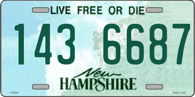 NH license plate 1436687