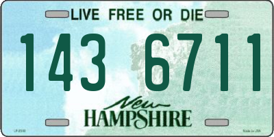 NH license plate 1436711
