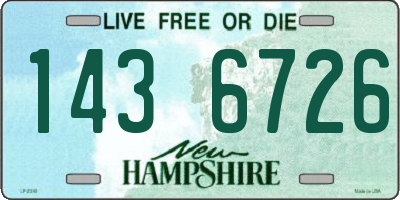 NH license plate 1436726