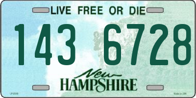NH license plate 1436728