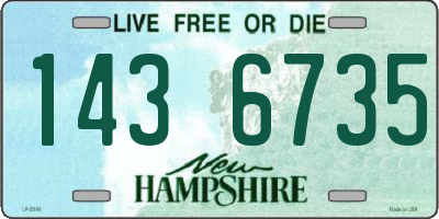 NH license plate 1436735