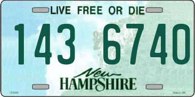 NH license plate 1436740
