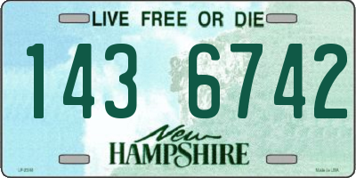 NH license plate 1436742