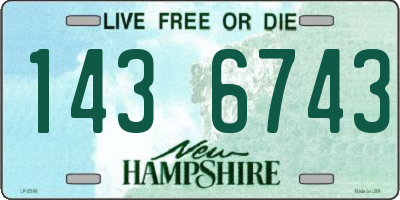 NH license plate 1436743