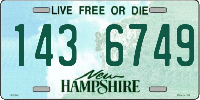 NH license plate 1436749