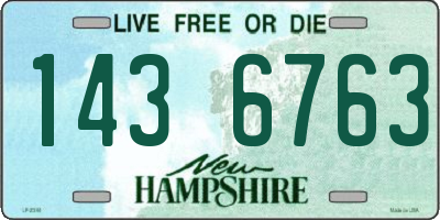 NH license plate 1436763