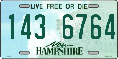 NH license plate 1436764