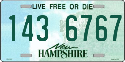 NH license plate 1436767