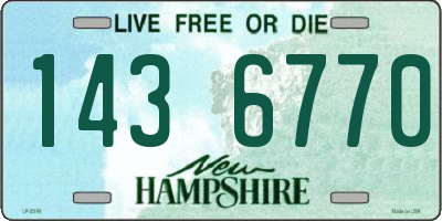 NH license plate 1436770