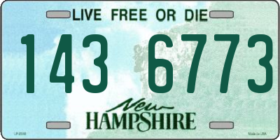 NH license plate 1436773