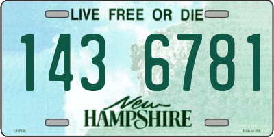 NH license plate 1436781