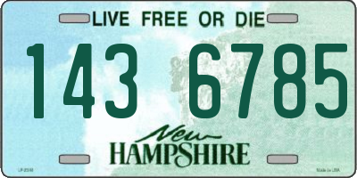NH license plate 1436785