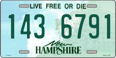 NH license plate 1436791