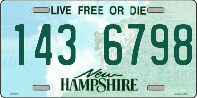 NH license plate 1436798