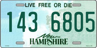 NH license plate 1436805