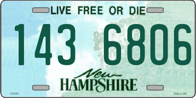 NH license plate 1436806