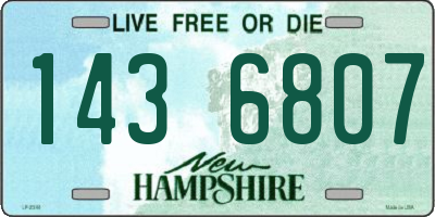 NH license plate 1436807