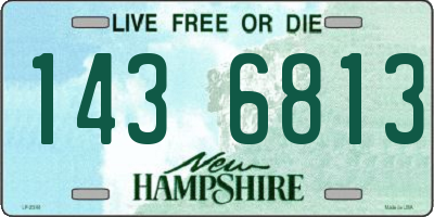 NH license plate 1436813