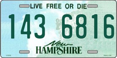 NH license plate 1436816