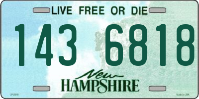 NH license plate 1436818