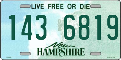 NH license plate 1436819