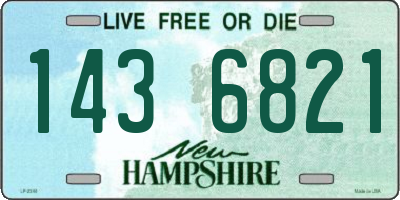 NH license plate 1436821