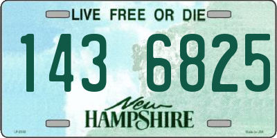 NH license plate 1436825