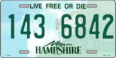 NH license plate 1436842
