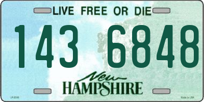 NH license plate 1436848
