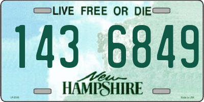 NH license plate 1436849