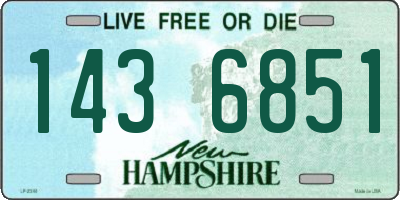 NH license plate 1436851