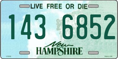 NH license plate 1436852
