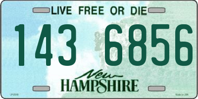 NH license plate 1436856