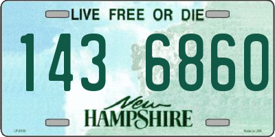 NH license plate 1436860