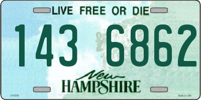 NH license plate 1436862