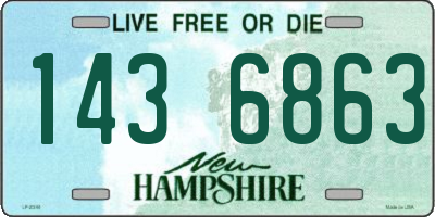 NH license plate 1436863