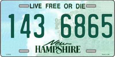 NH license plate 1436865